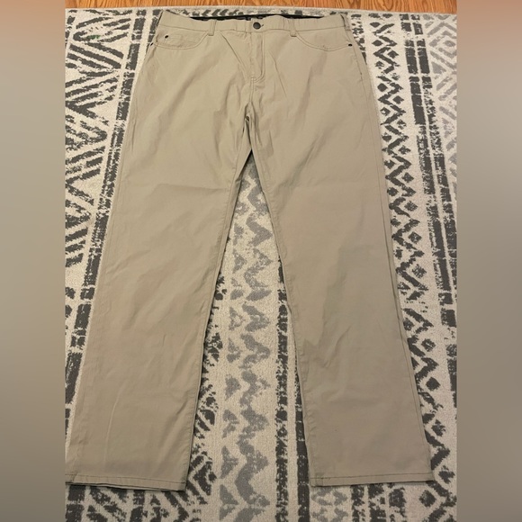 denali Pants Denali Mens Beige Tan Flex Waist Lightweight Straight Leg Travel Pants Sz 3832